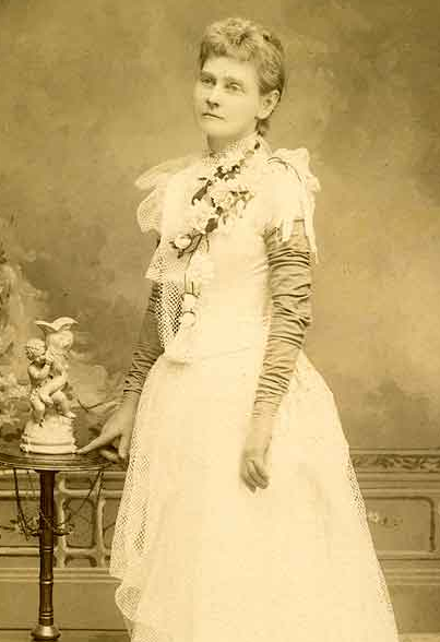 detail from a photograph of Ellen Stevenson, Territorial and State Librarian of Washington 1888-1890