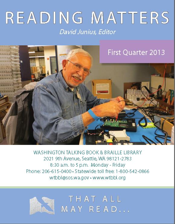 Graphic of First Quarter 2013 Reading Matters cover