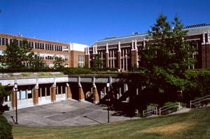 Mueller Hall, constructed in the 1980s, is named for James I. Mueller, a faculty member at the University of Washington from 1949 - 1973. Mueller, Chair of the Mining, Metallurgical, and Ceramic Engineering Department, encouraged Dunbar to dream big. University of Washington photo. 