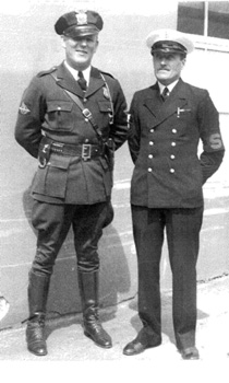 Bremerton police chief Art Morken, left , with the chief of the Navy Shore Patrol during World War II. Bremerton Police Department