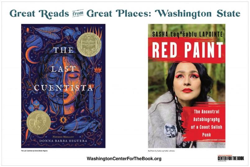 Great reads from great places: Washington State image with covers of two books