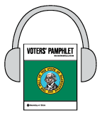 Voters' Pamphlet cover with headphones
