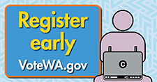 Register to vote online graphic