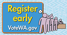 Register to vote early graphic