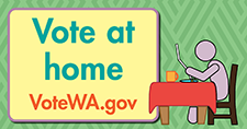 Vote at home graphic