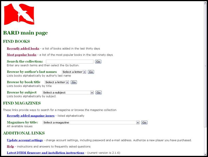 Figure 1: Screenshot of BARD main page Figure 1: Screenshot of BARD main page