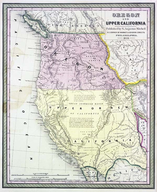 The Oregon Country Treaty with Great Britain 1846. Courtesy Washington State Historical Society