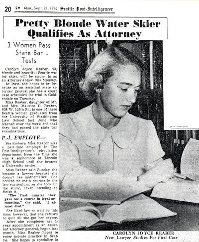 Pretty Blonde Water Skier Qualifies as Attorney