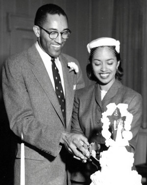 Charles and Eleanor “Elie” Martinez Smith on their wedding day in 1955.