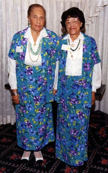 Lillian with her best friend, Marie Greer.