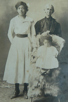 Lillian’s grandmother Elvira Allen around the turn of the century with two young relatives.