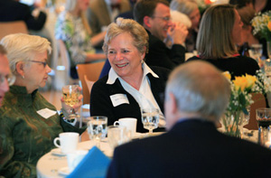 Nancy at a Whitman College trustees’ dinner, 2007. Whitman College.