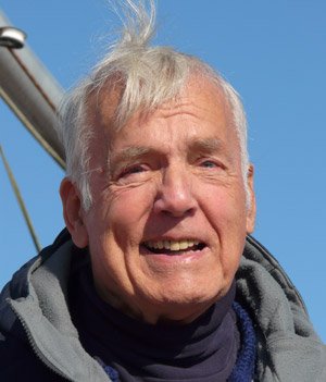 Justice Utter aboard his sailboat. John Hughes for The Legacy Project