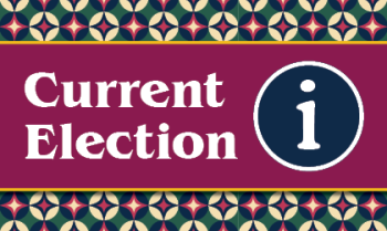 "Current Election" with information icon to the right