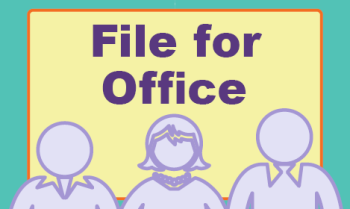 "File for Office" with silhouettes of three people