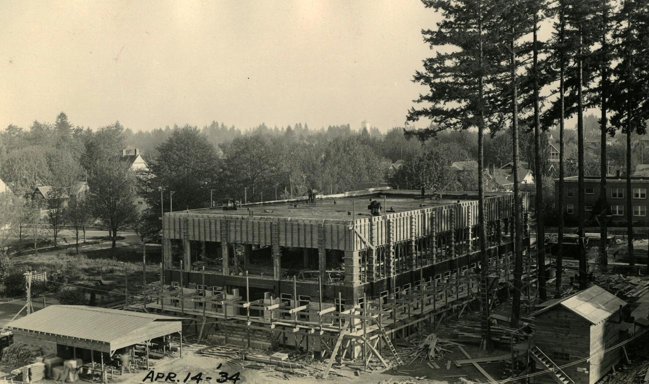 The Newhouse Building during construction
