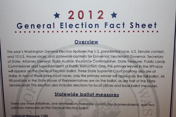 2012 General Election fact sheet
