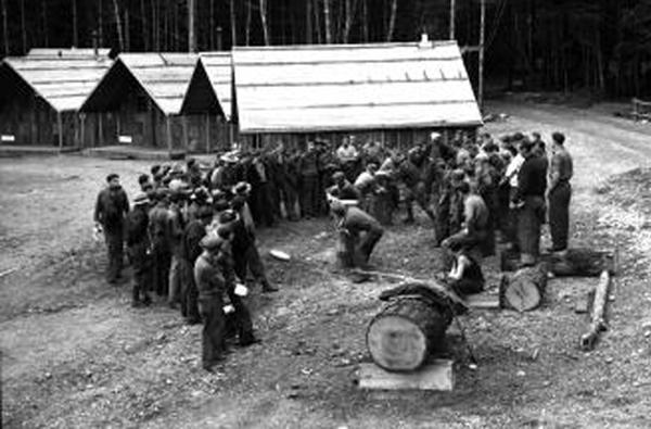 CCC logging competition at Deception Pass SP CCC logging competition at Deception Pass SP