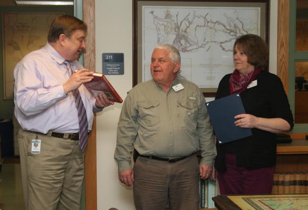 Clarkes receive book from Steve