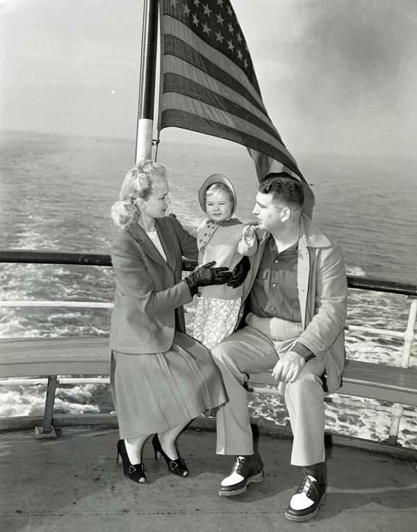 Flag on ferry
