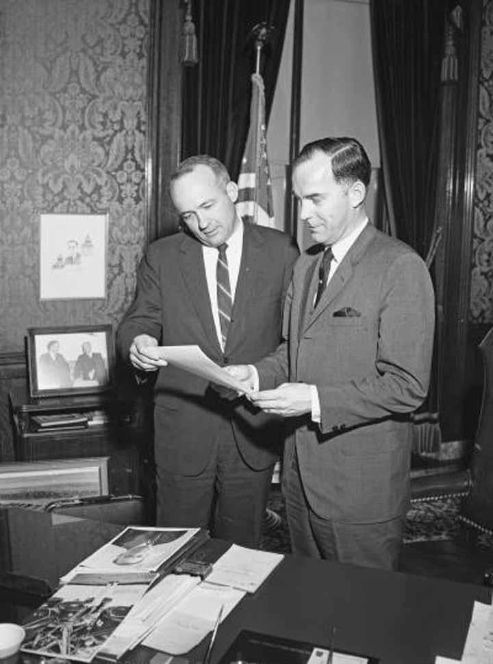 James Dolliver and Gov. Dan Evans.