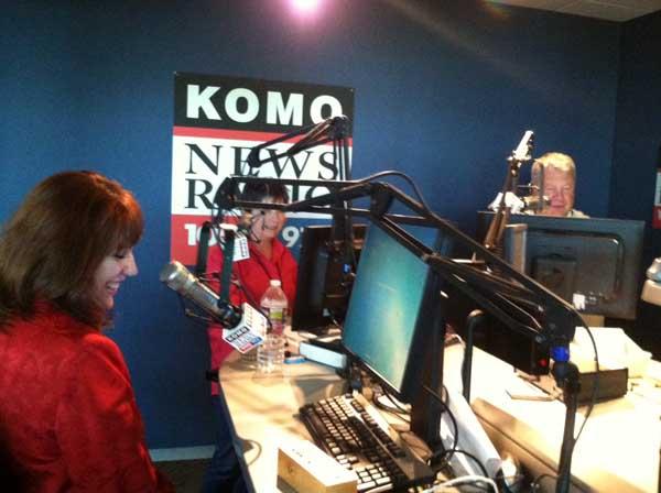Kim at KOMO Radio for Primary Kim at KOMO Radio for Primary