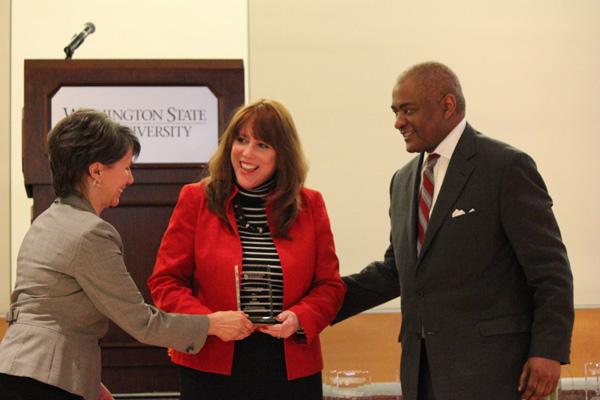 Kim with WSU President Floyd Kim with WSU President Floyd