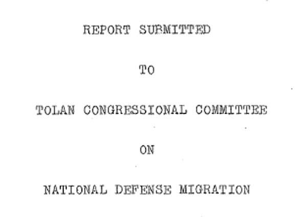 ReportSubmittedToTolanCongressionalCommittee1942