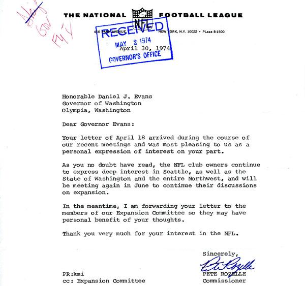 Rozelle letter to Gov. Evans Rozelle letter to Gov. Evans