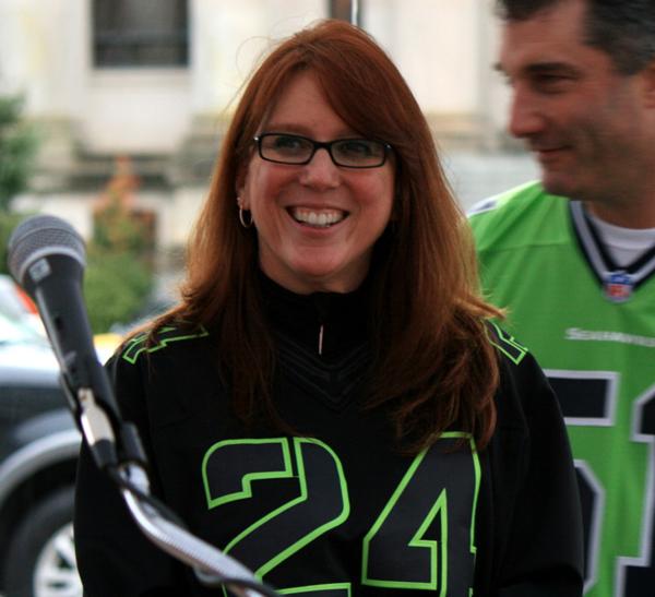 Seahawks rally w Kim Seahawks rally w Kim