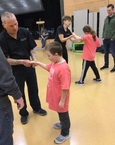 Martial Arts session for blind & visually impaired students