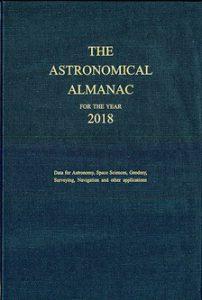 Cover of Astronomical Almanac 2018