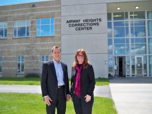 Ken Raskey and Kim Wyman in front of AHCC