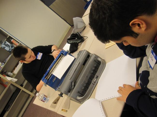 Participants in the 2018 Braille Challenge at the Washington Talking Book & Braille Library