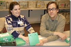 David Junius (right) and volunteer Kelli O'Brien