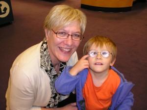 Youth Services Librarian, Kathryn Pierce, and WTBBL patron