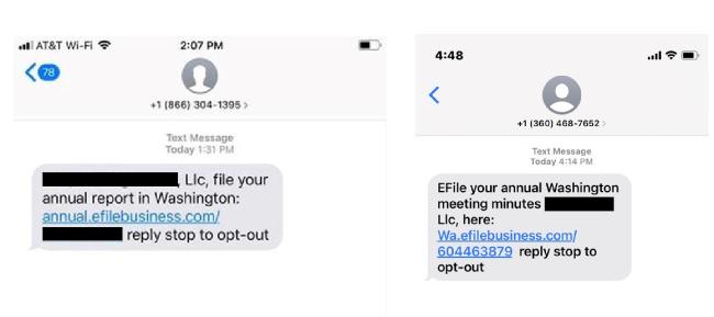 Sample Scam Texts