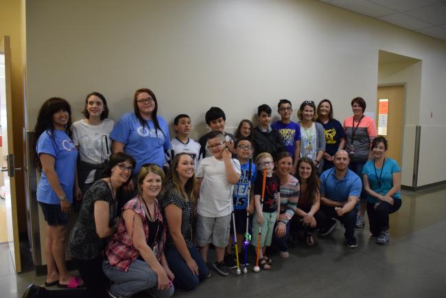 Photo of WTBBL Youth Services Librarian with kids