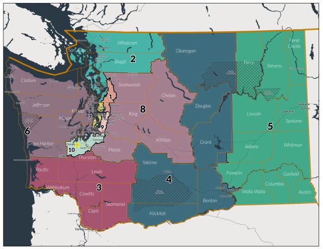 a district map of Washington