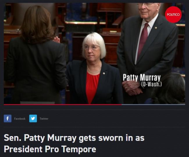 Patty murray being sworn in