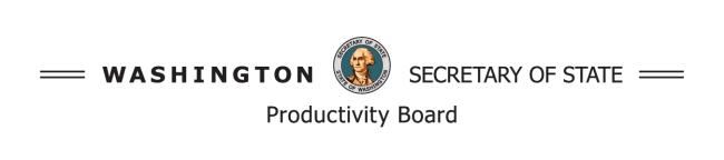 Washington Secretary of State Productivity Board logo