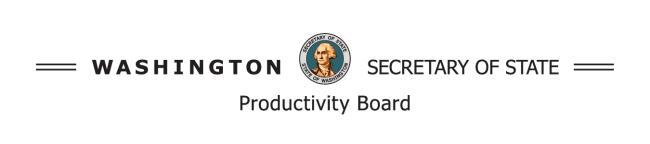Secretary of State Productivity Board seal