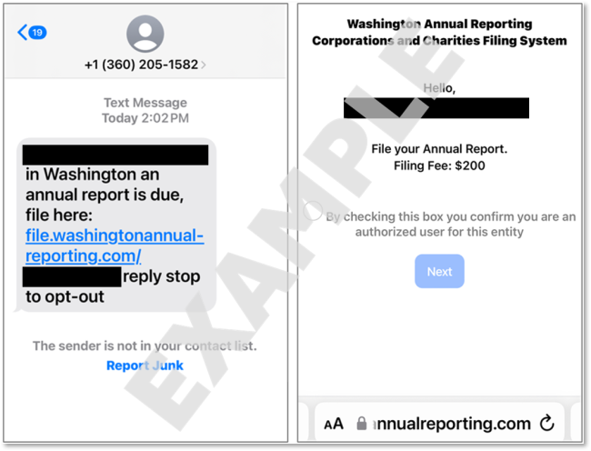 3rd Party Notification Example Washington Annual Reporting Corporations and Charities Filing System