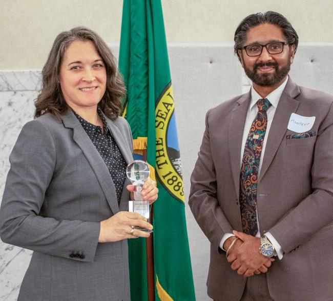 Ann Green of DOC and Productivity Board Member Mandeep Kaundal