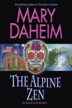 Book cover; a richly-painted skull surrounded by a building and fireworks, and a landscape with a river and wind turbines