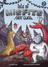 Book cover shows four creatures and a fairy in a forest.