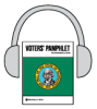Cover of voters' pamphlet with headphones.